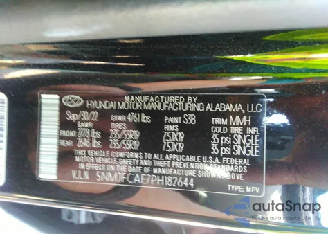 2023 Hyundai Tucson Sel from USA, damaged, VIN 5NMJFCAE7PH182644